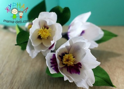 Magnolia flori din clasa maestru de hârtie ondulată - o revistă pentru mame și copii