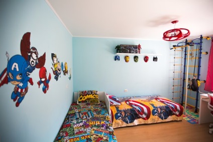 Principalul pentru copii - un pictat pe pereți de benzi desenate