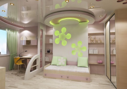 Design interior pentru camera de copii pentru fete cu exemple de fotografie