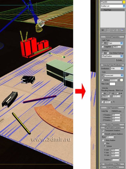 Utilizarea eficientă a camerei V-ray