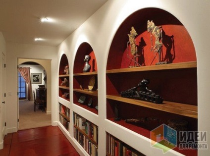 Hol kell tárolni a könyveket otthon, könyvespolc, könyvtár egy lakásban, hogyan kell tárolni könyvek, ötletek