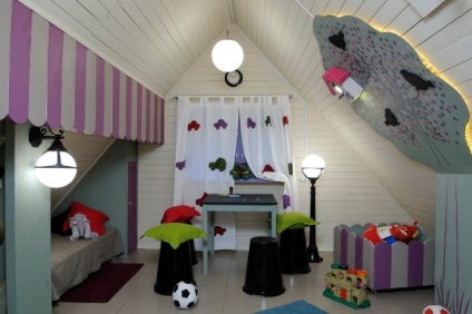 Design interesant al unei camere pentru copii din țară cu propriile mâini