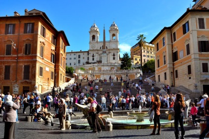 Pași spanioli în Roma poveste, descriere, fotografie