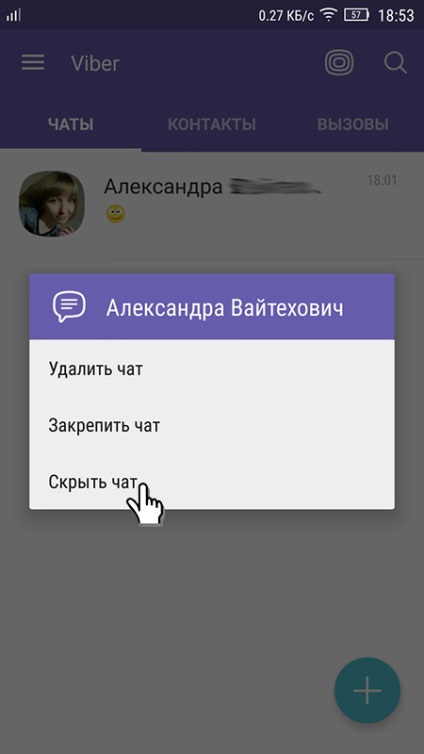 Як відкривається прихований чат в месенджері viber