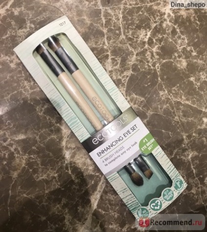 Perie pentru machiaj ecotools set de duo îmbunătățirea ochilor, 4 capete perie - 