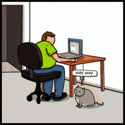Pisica impotriva internetului (benzi desenate cu sens)