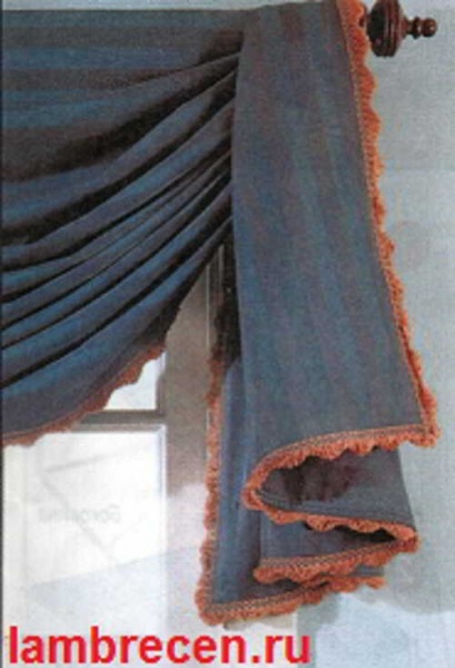 Lambrequin dintr-o singură bucată de țesătură, perdele, lambrequins, textile de casă de mână