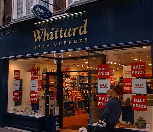 Az üzletek whittard tea Angliában