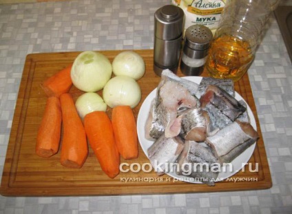 Păstăi de Alaska cu ceapă și morcovi - gătit pentru bărbați