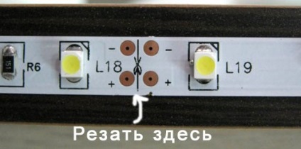 Conectați banda LED în placa autoturismului