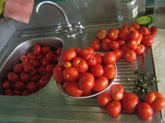 Roșiile în reteta de suc propriu cu pasta de tomate, fără sterilizare și alte opțiuni