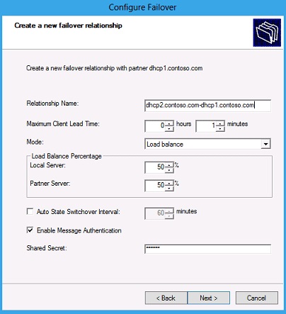 Walkthrough DHCP szolgáltatás konfigurációs a redundancia