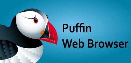 Browserul Puffin realizând modul în care funcționează cel mai rapid browser pentru un smartphone