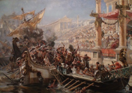 A részegség, csalódás és szemüvegek, mint a Colosseumban, tengeri gladiátoros mészárlást hajtottak végre