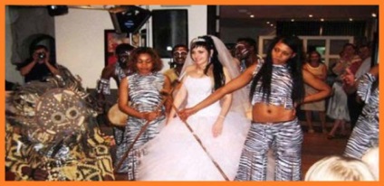 Time show Africa - cântece și dansuri de pe un continent îndepărtat la o sărbătoare de nuntă, un portal