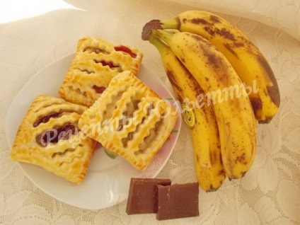 Puff banán, cseresznye és csokoládé