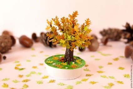 Creați un copac de toamnă miniatural - târg de maeștri - manual, manual