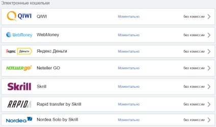 Pariuri sportive prin webmoney, și, kiwi și alte sisteme