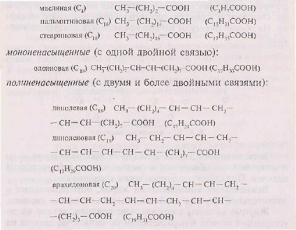 Structura și proprietățile lipidelor și a derivaților acestora