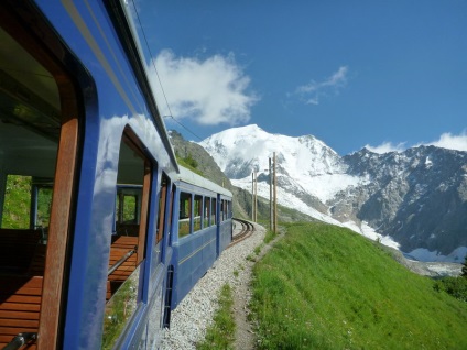 Tramvaiul monblanc (trenul mont Blanc) sau cum ajungeți la începutul traseului clasic de urcare