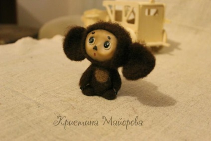 Cheburashka lăsăm din lână cu mâinile noastre - târg de meșteșugari - manual, manual