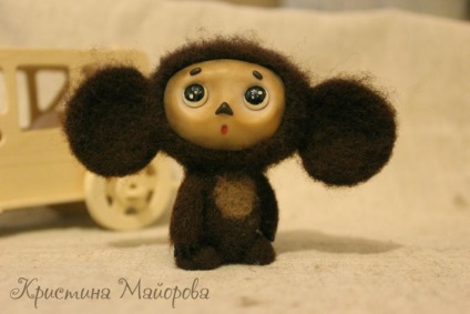 Cheburashka lăsăm din lână cu mâinile noastre - târg de meșteșugari - manual, manual