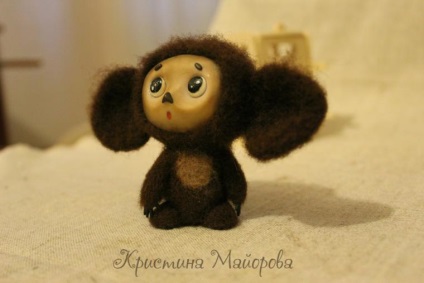 Cheburashka lăsăm din lână cu mâinile noastre - târg de meșteșugari - manual, manual