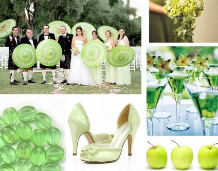 Întruparea fericirii și nunții de viață în verde