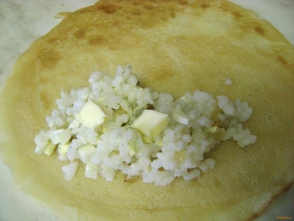 Pancake cu orez și ouă rețetă cu fotografie