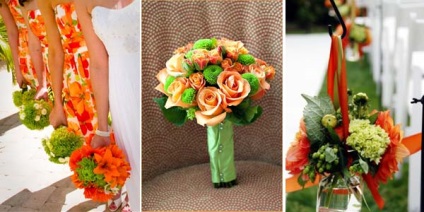 Culoarea portocalie de nuntă și combinația sa pozitivă, totul pentru organizarea sărbătorii