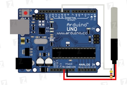 Dallas 18b20 (ds18b20) conexiune la arduino