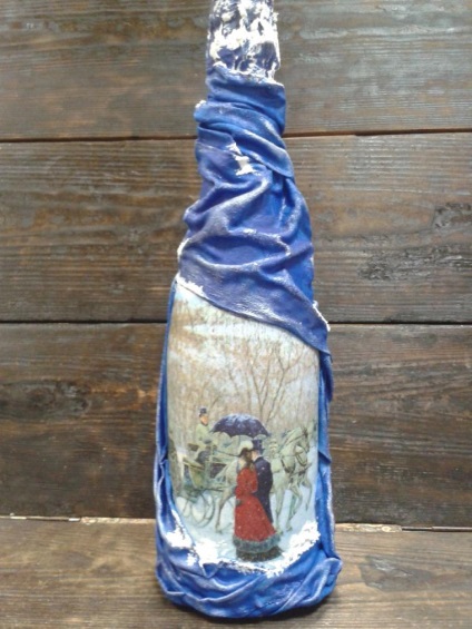 Decor de sticlă - drape și decoupage