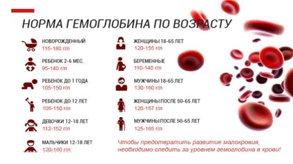 Hemoglobina și normalizarea ei, industria sănătății