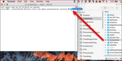 Cum de a schimba dosarul de salvare a capturilor de ecran pe mac