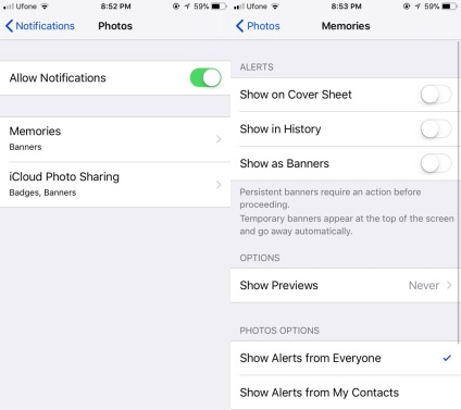 Cum să dezactivați notificările pentru amintirile din fotografiile din iOS