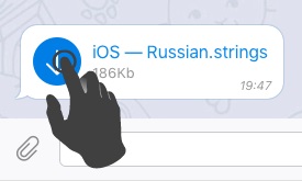 Cum să Russify o telegramă la o casă de gadgeturi iPhone