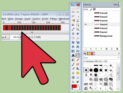Cum se creează animație GIF în gimp - vripmaster