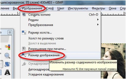 Cum se reduce imaginea animată în programul gimp