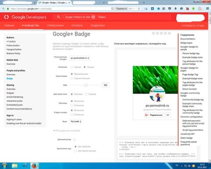 Cum se instalează widget-ul Google pe site!