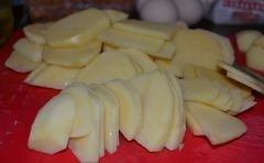 Cartuș de cartofi cu șuncă - rețetă pas cu pas cu fotografie - pentru cuptor