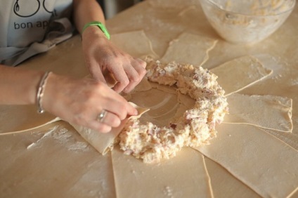 Csirke gyűrű torta - lépésről lépésre recept fotók Petelinka