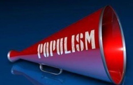 Sloganul populist este ceea ce este