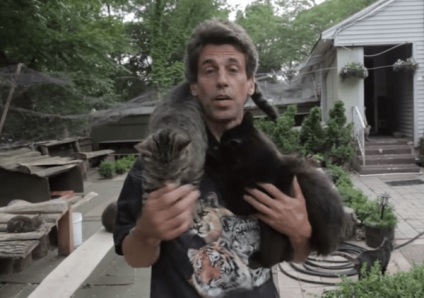 Omul a creat o casă pentru pisicile fără adăpost, în memoria fiului său mort