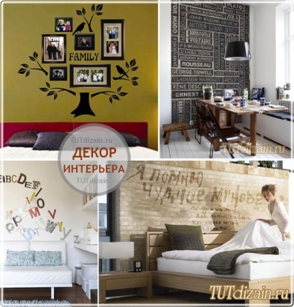 Inscripții în interior - o tendință de modă - design - decor cu propriile mâini