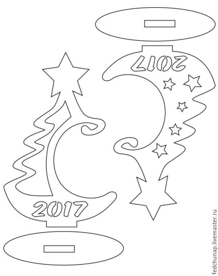 Anul Nou de la desenul clasic de placaj - targ de maestri - manual, manual
