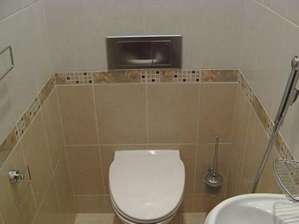 Tartalmaz egy WC a lakásban befejező anyagok tervezésére wc helyiség, ötletek, fotók