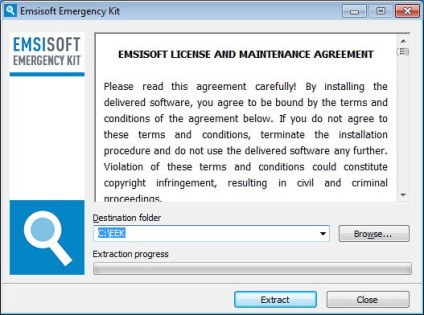 Examinați și examinați kitul de urgență emsisoft 10