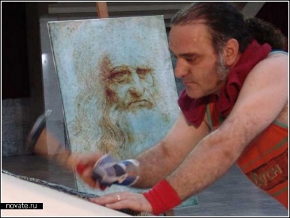 Portré Leonardo da Vinci körmök