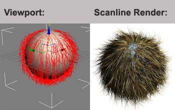 Aplicarea practica a parului si a blanii, folosind vopsea vertex - lectii 3ds max