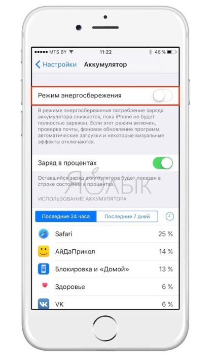 Procentul bateriei (încărcare) pe iPhone cum să porniți, știri Apple